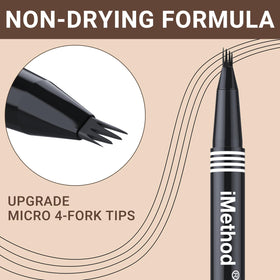 iMethod Eyebrow Pen Light Brown in use on brows
