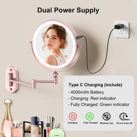 IMIKONA 9" Wall Mounted Lighted Makeup Mirror installation process