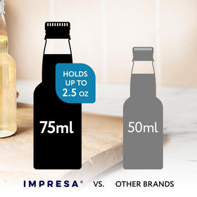 IMPRESA Mini Plastic Bottles 75ml filled with colourful liquids