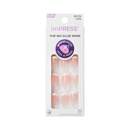 imPRESS Chic French Press On Nails white short design front view