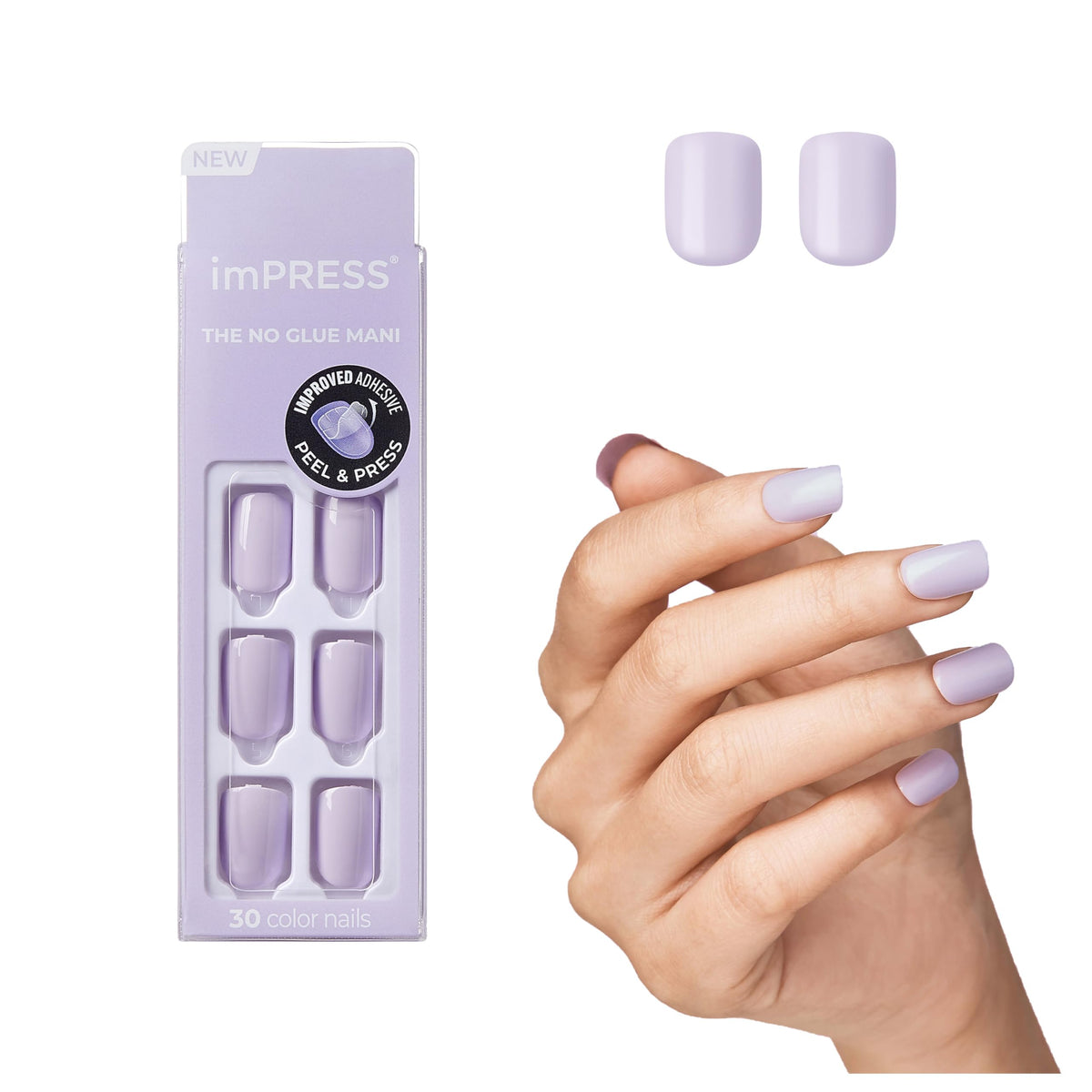 imPRESS Color Press-On Nails Picture Purplect front view