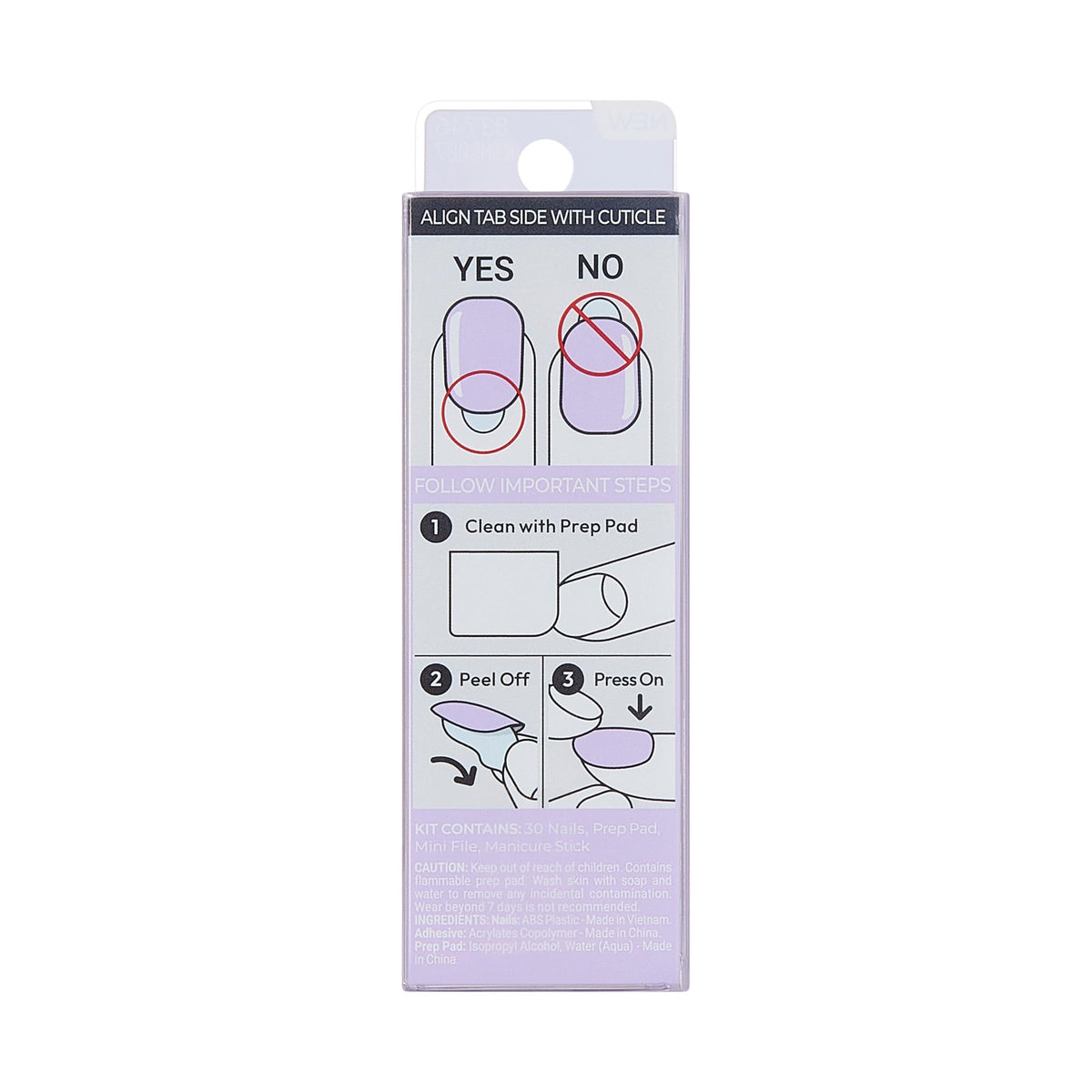 imPRESS Color Press-On Nails Picture Purplect mini nail file
