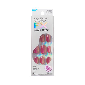 imPRESS ColorFX Press On Nails Kit front view with pink pearlescent nails