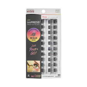 imPRESS False Eyelashes Wispy Lash Clusters front view