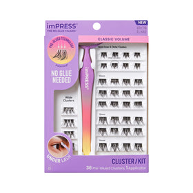 imPRESS Falsies Self Adhesive Eyelashes black 12mm-14mm front view