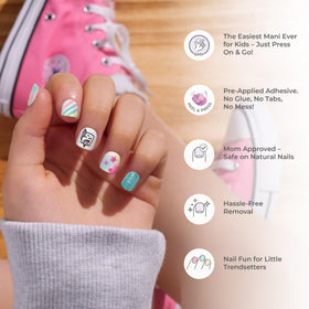 imPRESS Mini Mani Press On Nails displayed with eco-friendly packaging