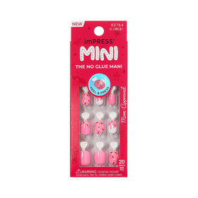 imPRESS Mini Mani Press On Nails pack with pink glitter design