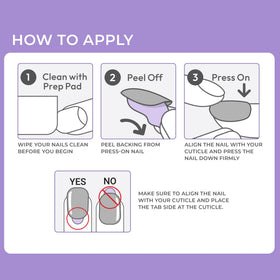 imPRESS nails displayed with different shapes and lengths