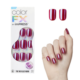 imPRESS No Glue Mani Press On Nails in 'This City', Red, front view