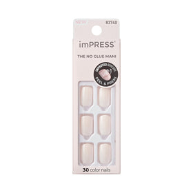 imPRESS Point Pink Press On Nails front view with packaging