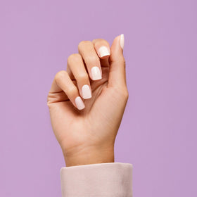 imPRESS Point Pink Press On Nails showing included prep pad and mini file