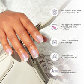 imPRESS Press On Nails Kit featuring colourful nail designs