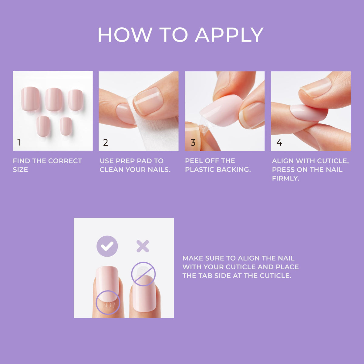 imPRESS Press-On Nails Set ‘Frosting’ showing included prep pad and mini file
