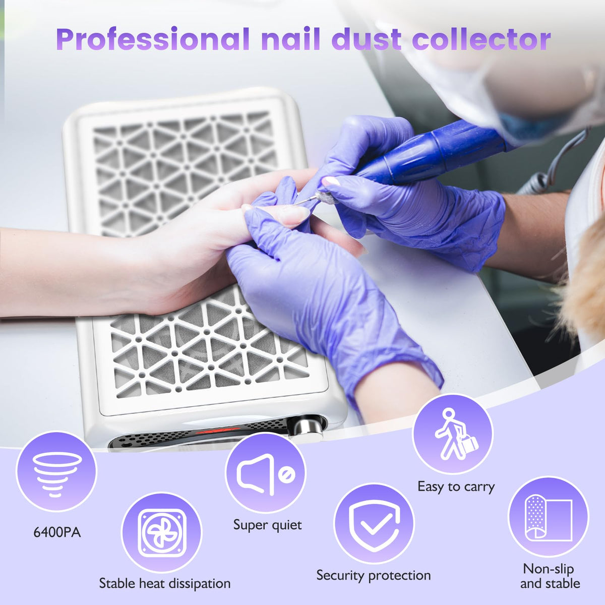 Imptweha Nail Dust Collector compact design on a table