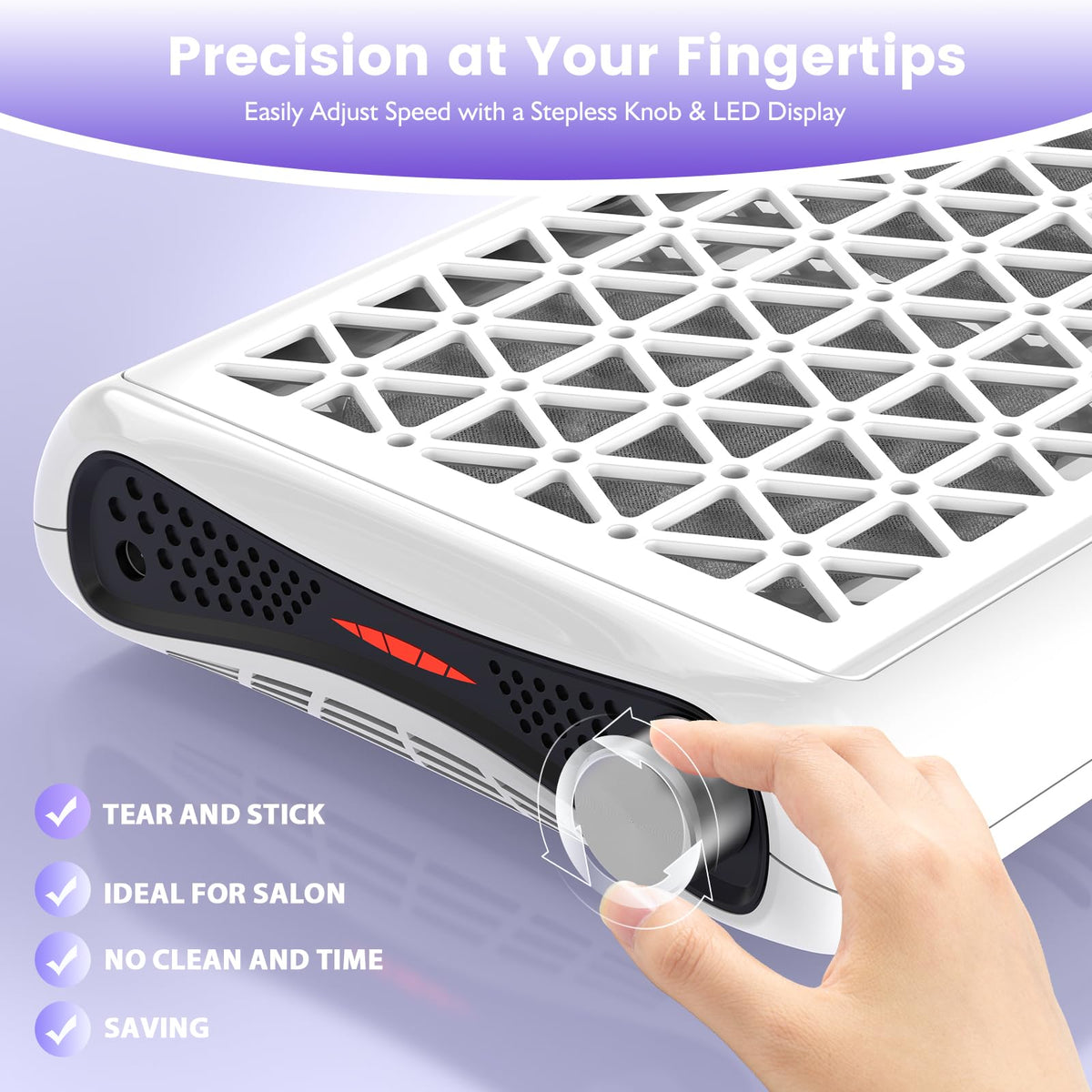 Imptweha Nail Dust Collector in use during a manicure