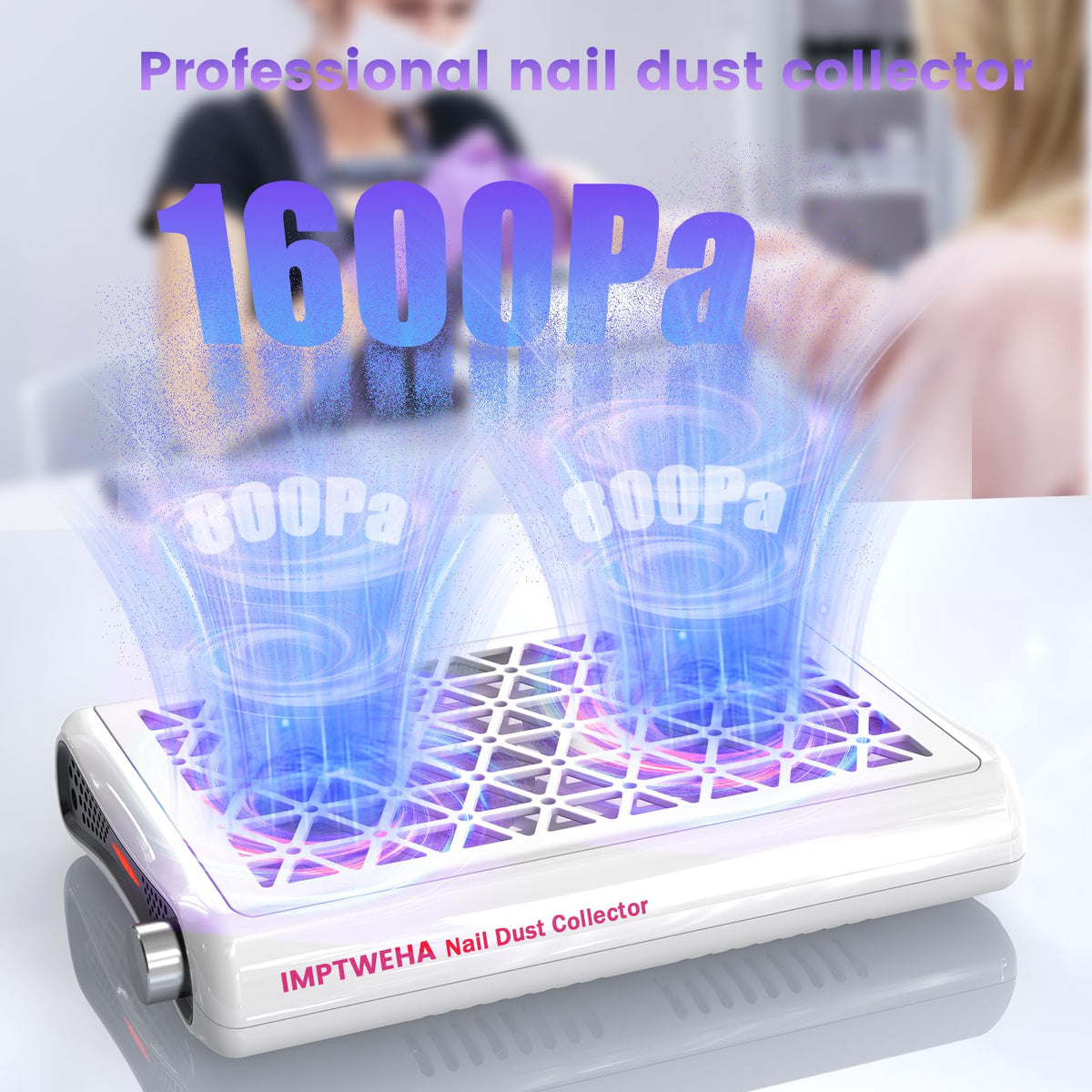 Imptweha Nail Dust Collector with dual turbo fans visible
