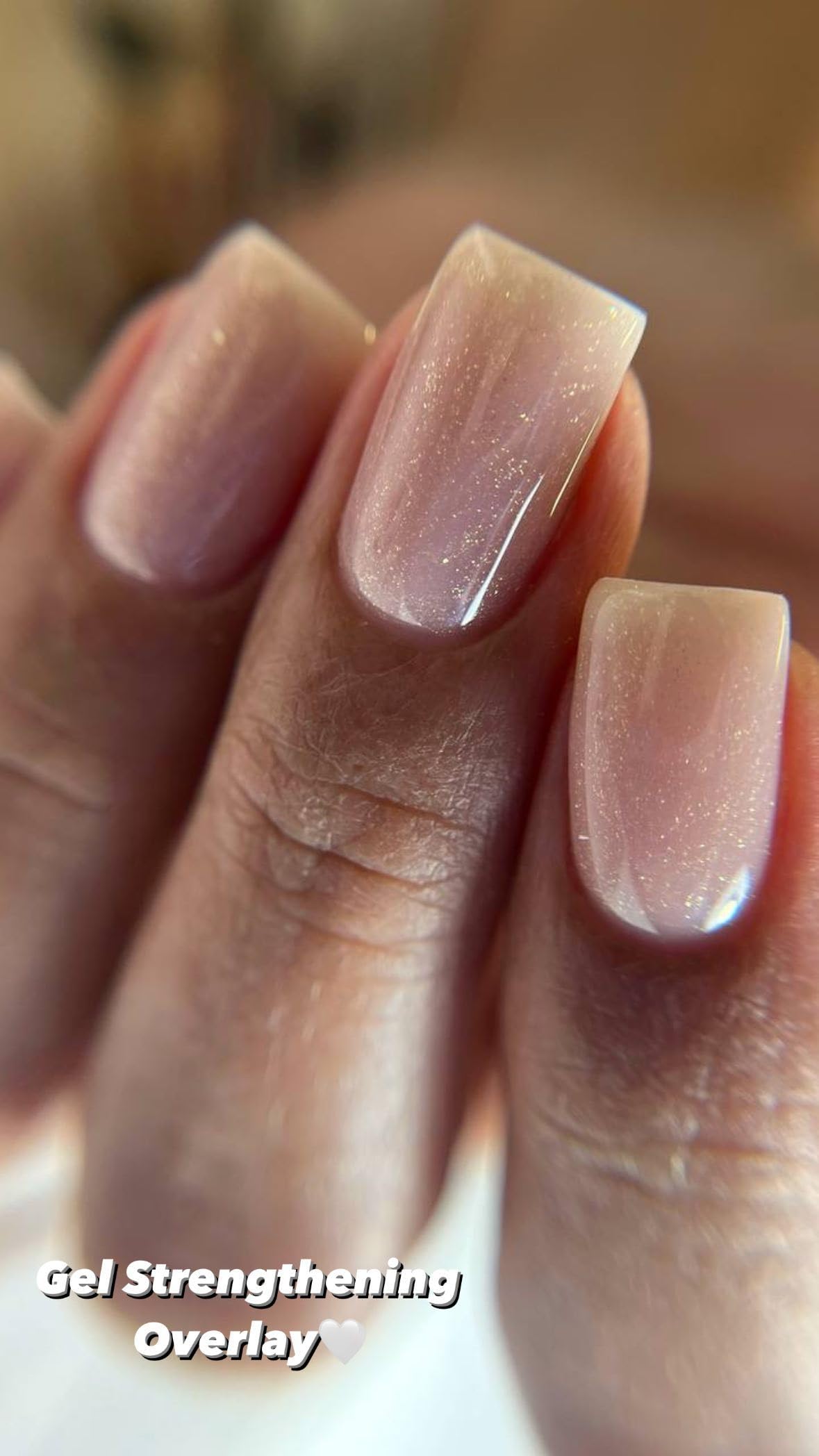 IN.HYPE Camouflage Builder Gel Shimmer Nude application on nails