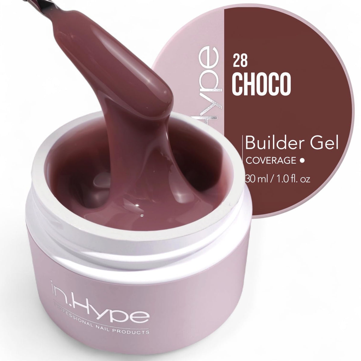 IN.HYPE Camouflage Hard Builder Gel in Choco front view