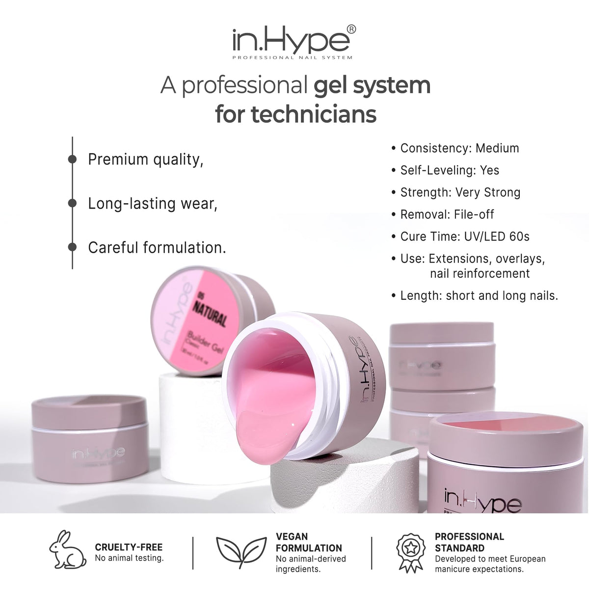 IN.HYPE Hard Gel application tools and accessories