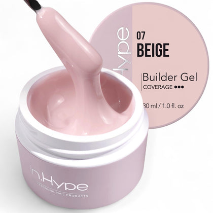 IN.HYPE UV/LED Hard Builder Gel Beige #7 front view