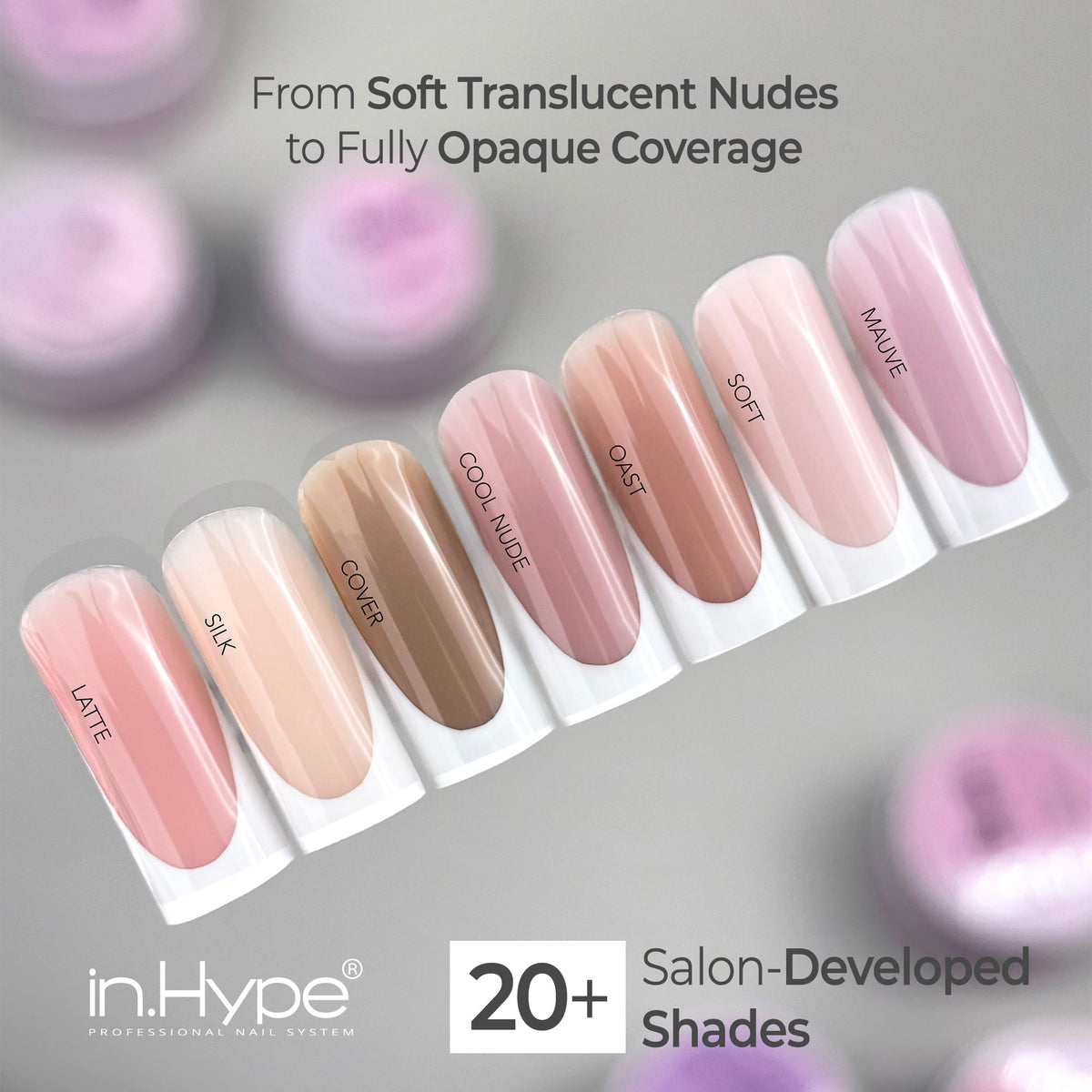 IN.HYPE UV/LED Hard Builder Gel Beige #7 texture close-up