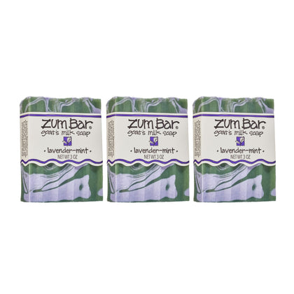Indigo Wild Goat's Milk Soap Bar Lavender-Mint 3 pack front view