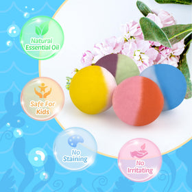 Individual BYGGVIR bath bomb wrapped with fragrance label