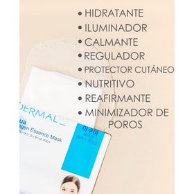 Individual DERMAL sheet mask packaging showcasing Aloe essence