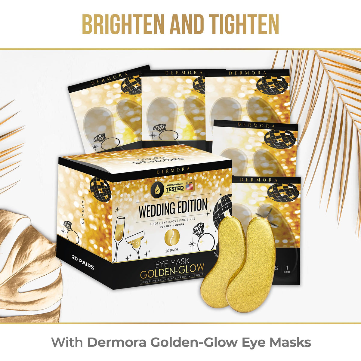 Individual DERMORA Golden Glow Under Eye Patch in use