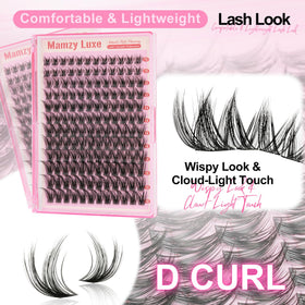 Individual Mamzy Luxe Lash Clusters in D Curl