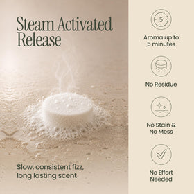 Individual MESMOS shower steamer with rose scent