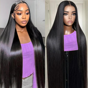 Indono Straight Wig Human Hair 26-inch front view