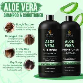 INFINA ESSENTIALS Aloe Vera Conditioner 16 fl oz front view