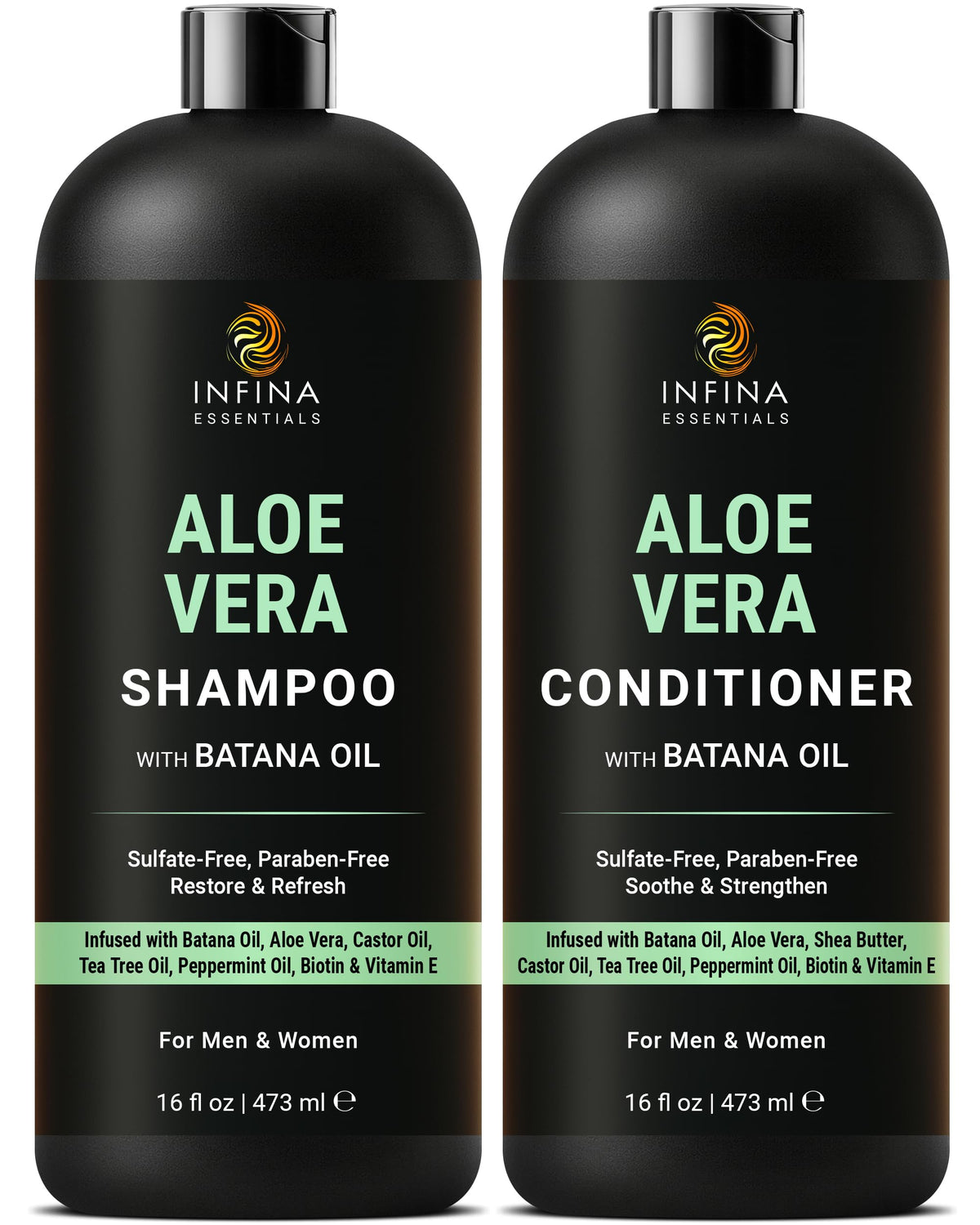 INFINA ESSENTIALS Aloe Vera Shampoo 16 fl oz front view
