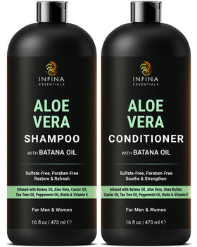 INFINA ESSENTIALS Aloe Vera Shampoo 16 fl oz front view