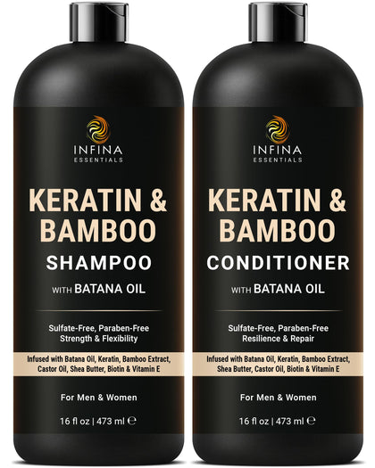 INFINA ESSENTIALS Keratin Shampoo front view 16 fl oz