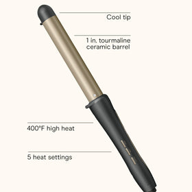 INFINITIPRO BY CONAIR Curling Wand with temperature settings displayed