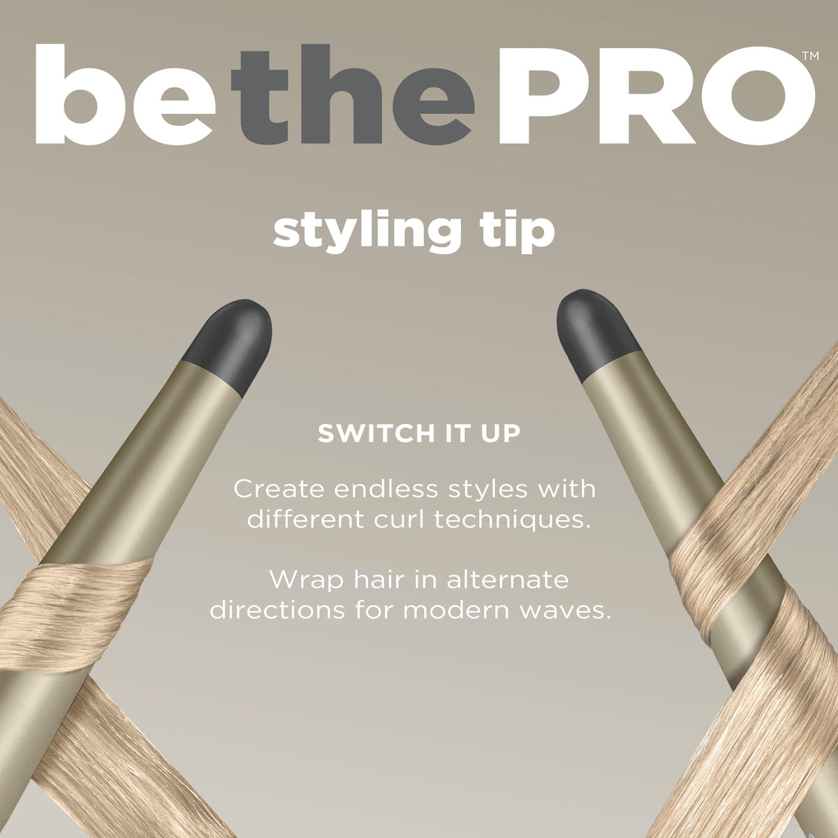 INFINITIPRO BY CONAIR Tapered Curling Wand in use creating waves