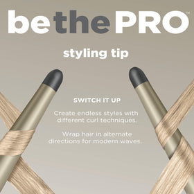 INFINITIPRO BY CONAIR Tapered Curling Wand in use creating waves