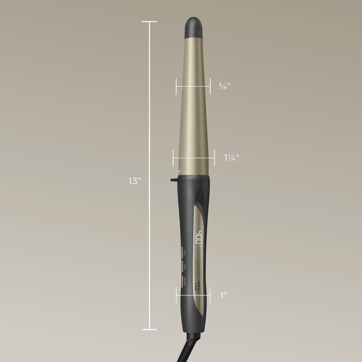 INFINITIPRO BY CONAIR Tapered Curling Wand packaging