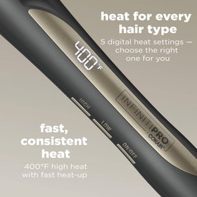 INFINITIPRO BY CONAIR Tapered Curling Wand with digital display