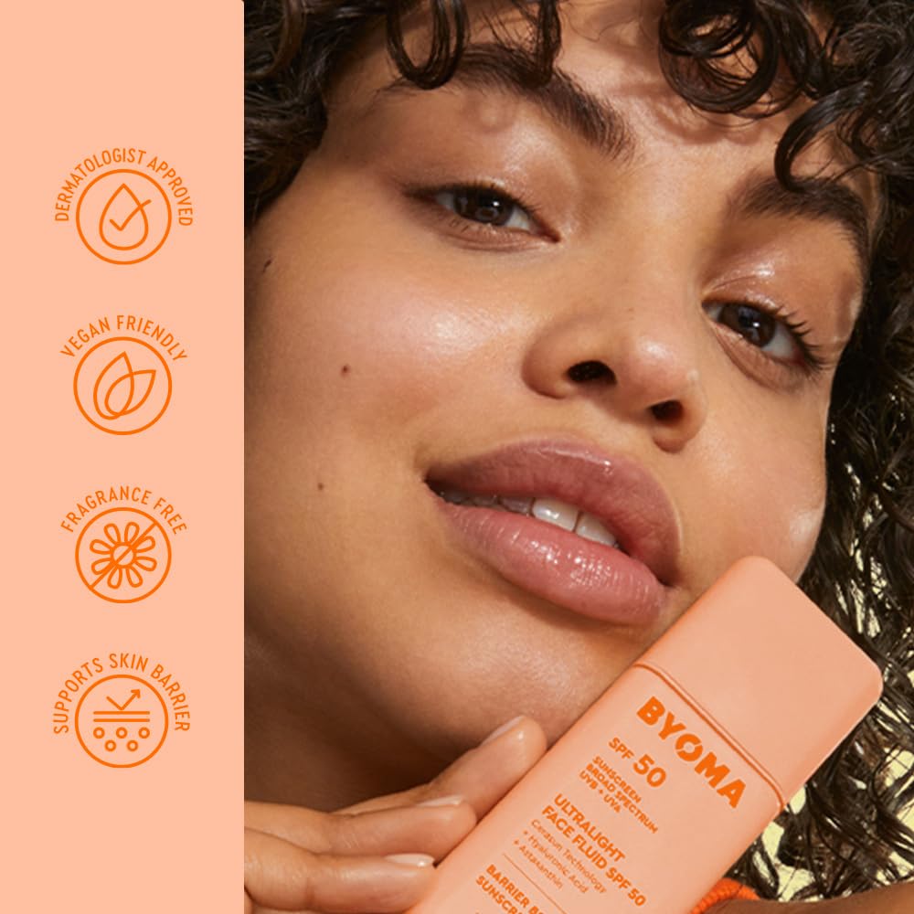 Ingredients list for BYOMA Ultralight Face Fluid SPF 50