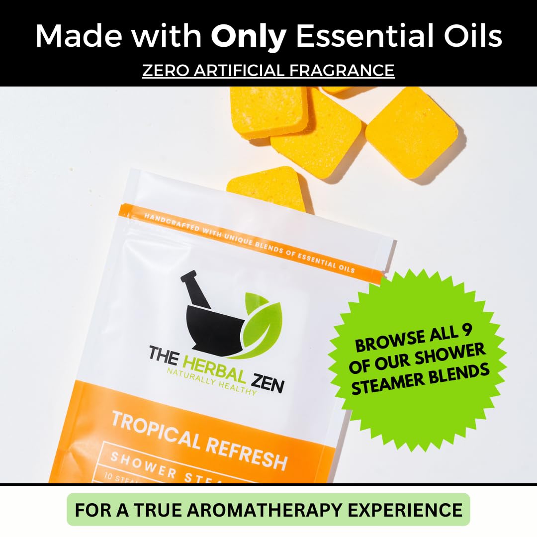 Ingredients list for The Herbal Zen Citrus Tropical Refresh Shower Steamers