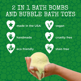 Ingredients list for Two Sisters Dinosaur Bath Bombs
