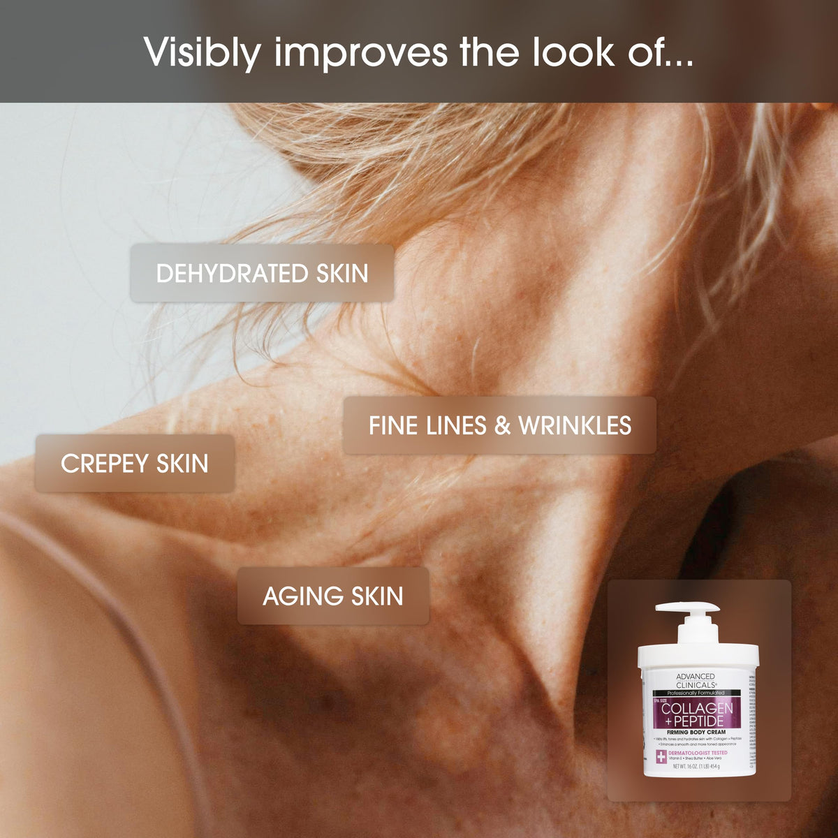 Ingredients list of Advanced Clinicals Collagen Peptides Body Lotion