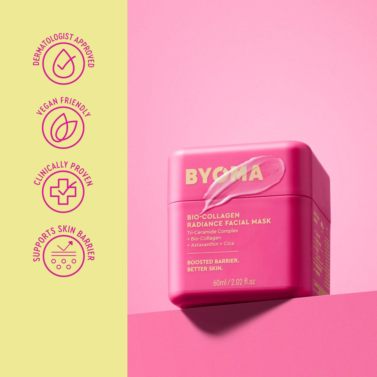 Ingredients list of BYOMA Bio-Collagen Radiance Facial Mask