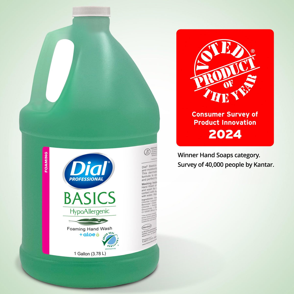 Ingredients list of Dial Professional Basics Foaming Hand Wash