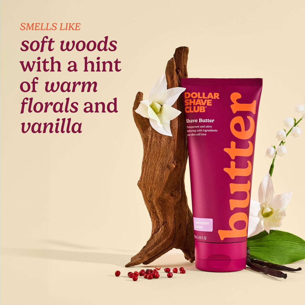 Ingredients list of Dollar Shave Club Cashmere Santal Shave Butter