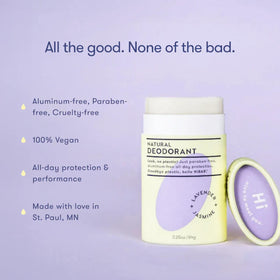 Ingredients list of HIBAR Lavender & Jasmine Sensitive Deodorant