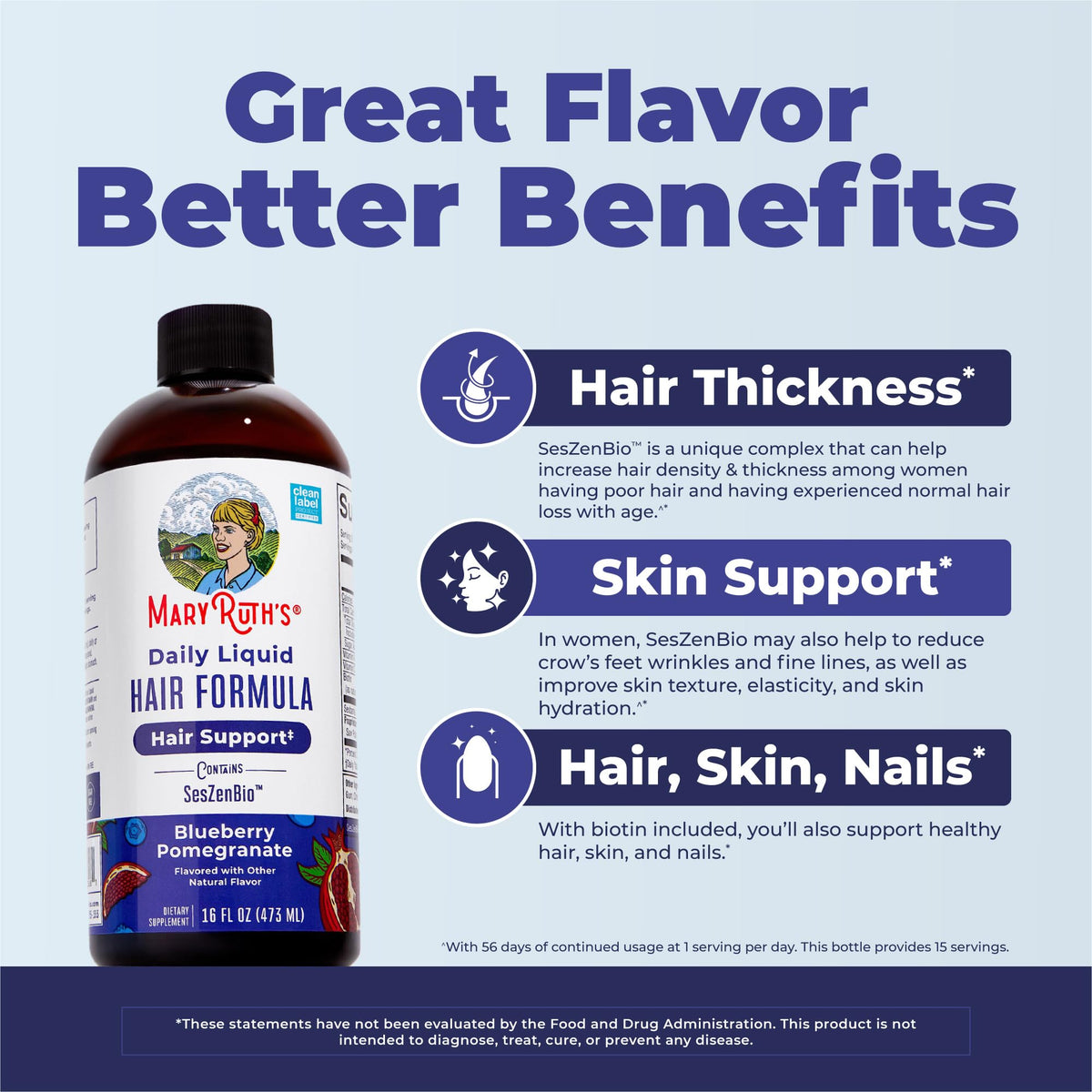 Ingredients list of MARYRUTH'S Daily Liquid Hair Formula